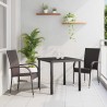 Ensemble de salle à manger pour jardin 3 pcs Marron Rotin PE 