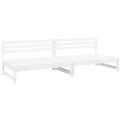 Canapés centraux de jardin 2pcs blanc 120x80 cm bois pin massif 