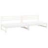 Canapés centraux de jardin 2pcs blanc 120x80 cm bois pin massif 