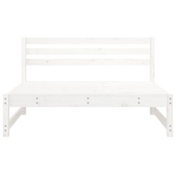 Canapés centraux de jardin 2pcs blanc 120x80 cm bois pin massif 