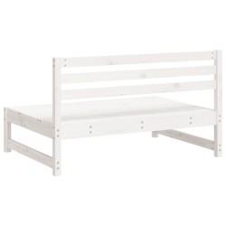 Canapés centraux de jardin 2pcs blanc 120x80 cm bois pin massif 
