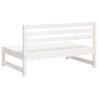 Canapés centraux de jardin 2pcs blanc 120x80 cm bois pin massif 