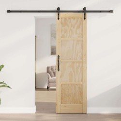 Porte coulissante avec quincaillerie 'ORKDAL'en bois de pin 