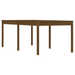 Table de jardin marron miel 203,5x100x76 cm bois massif de pin 