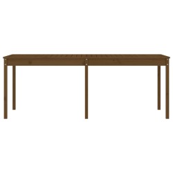 Table de jardin marron miel 203,5x100x76 cm bois massif de pin 