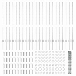 Postes de clôture 22 pcs U-Channel 100 cm Acier galvanisé 