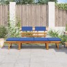 Banc de jardin avec coussins 2-en-1 190 cm Bois solide d'acacia 