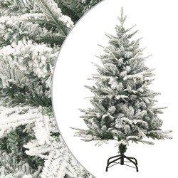 Sapin de Noël artificiel à flocons de neige Vert 120 cm PVC/PE 