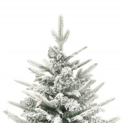 Sapin de Noël artificiel à flocons de neige Vert 120 cm PVC/PE 