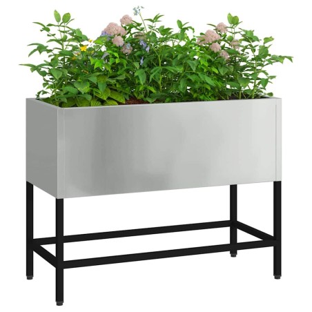 Jardinière Élevée 60x26x45 cm Acier Galvanisé 