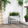 Jardinière Élevée 60x26x45 cm Acier Galvanisé 