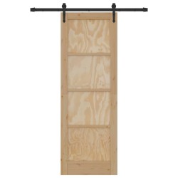 Porte coulissante avec kit de quincaillerie 'ORKDAL'en pin massif 