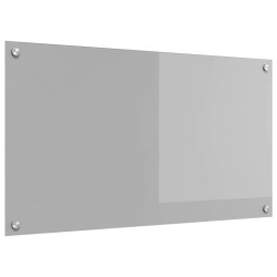 Éclairage de dosseret de cuisine Gris clair 90x50x0,6 cm Verre trempé 
