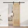 Porte Coulissante avec Kit de Quincaillerie 61x198.5 cm Bois Massif de Pin 