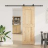 Porte coulissante et kit de quincaillerie 70x210 cm pin massif 