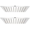 Pomme de douche plongeante 2 pcs Acier inoxydable 20x20 cm  