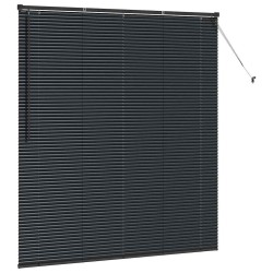 Store de Fenêtre avec des rideaux Autre Noir 160 x 175 cm Aluminium 