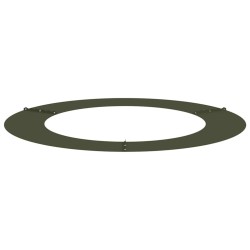 Pot en métal vert olive Métal Grand Pot Rond Minimaliste 