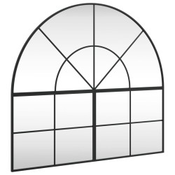 Miroir mural noir 100x90 cm arche fer 