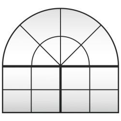 Miroir mural noir 100x90 cm arche fer 