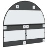 Miroir mural noir 100x90 cm arche fer 