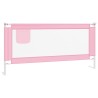 Barrière de sécurité de lit d'enfant Rose 190x25 cm Tissu 