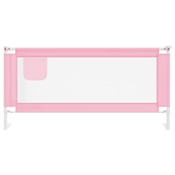 Barrière de sécurité de lit d'enfant Rose 190x25 cm Tissu 