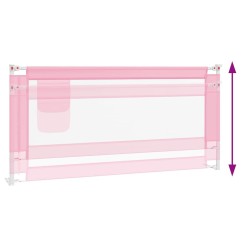 Barrière de sécurité de lit d'enfant Rose 190x25 cm Tissu 