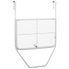 Table de balcon Blanc 60x40 cm Acier 