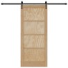 Porte coulissante avec quincaillerie 'ORKDAL'en bois massif de pin 