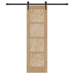 Porte coulissante avec kit de montage 61x198,5 cm en bois de pin massif 