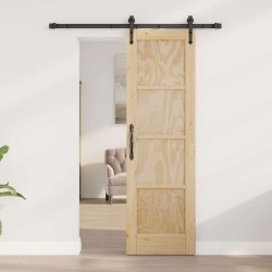 Porte Coulissante avec Quincaillerie 'ORKDAL'en Bois de Pin Solide 
