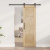 Porte Coulissante avec Quincaillerie 'ORKDAL'en Bois de Pin Solide 