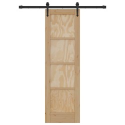 Porte Coulissante avec Quincaillerie 'ORKDAL'en Bois de Pin Solide 
