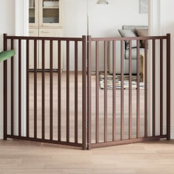 Barrière pour chien pliable 2 panneaux 160 cm bois sapin massif 
