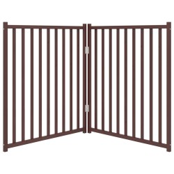 Barrière pour chien pliable 2 panneaux 160 cm bois sapin massif 