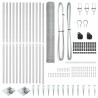 Kit de Clôture 2 pièces Acier galvanisé 25 mètres Durable 
