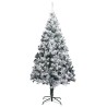 Sapin de Noël artificiel avec neige floquée vert 240 cm PVC 