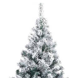 Sapin de Noël artificiel avec neige floquée vert 240 cm PVC 