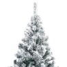 Sapin de Noël artificiel avec neige floquée vert 240 cm PVC 