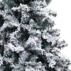 Sapin de Noël artificiel avec neige floquée vert 240 cm PVC 