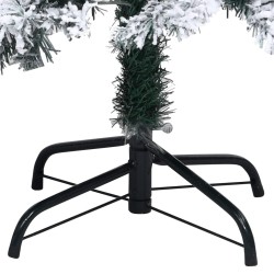Sapin de Noël artificiel avec neige floquée vert 240 cm PVC 