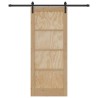 Porte coulissante avec quincaillerie 83x202 cm en bois massif 