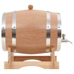 Tonneau à vin avec robinet Chêne massif 12 L 