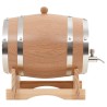 Tonneau à vin avec robinet Chêne massif 12 L 