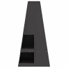 braséro avec rangement pour bûches - noir 50 x 50 x 100 cm - en acier 