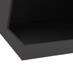 braséro avec rangement pour bûches - noir 50 x 50 x 100 cm - en acier 