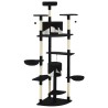 Arbre à chat avec griffoirs en sisal 203 cm noir et blanc 