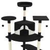Arbre à chat avec griffoirs en sisal 203 cm noir et blanc 