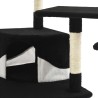 Arbre à chat avec griffoirs en sisal 203 cm noir et blanc 
